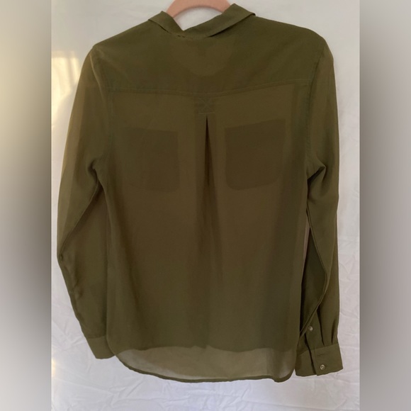 See-through Button Down Blouse - Picture 2 of 4